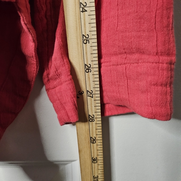 LOFT XL Coral Cotton Gauze Hooded Tunic Hi-Low Lightweight NWT Lagenlook Coastal - Picture 6 of 7